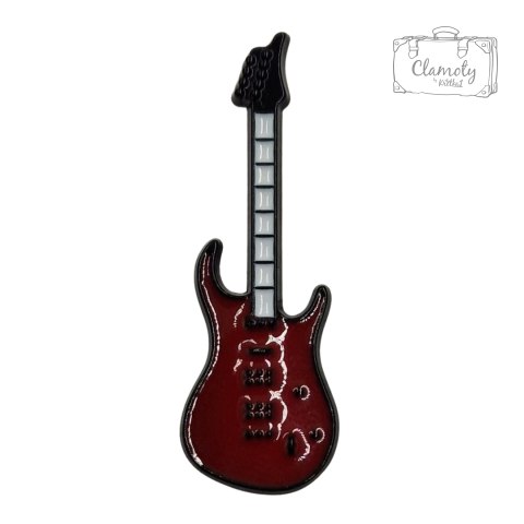 Przypinka Metalowa Metal Pin Czerwona Gitara