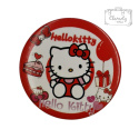 Przypinka Metalowa Okrągła Hello Kitty Czerwona