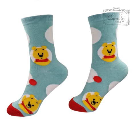 Skarpetki Błękitne Kubuś Puchatek Damskie 36-40