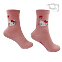 Skarpetki Różowe Hello Kitty Damskie 36-40 bokiem
