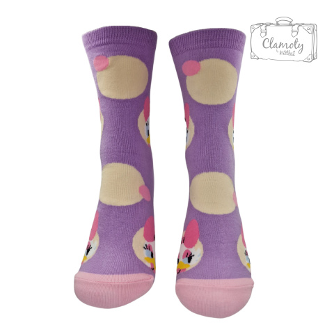 Skarpetki Fioletowe Kaczka Daisy Damskie 36-40