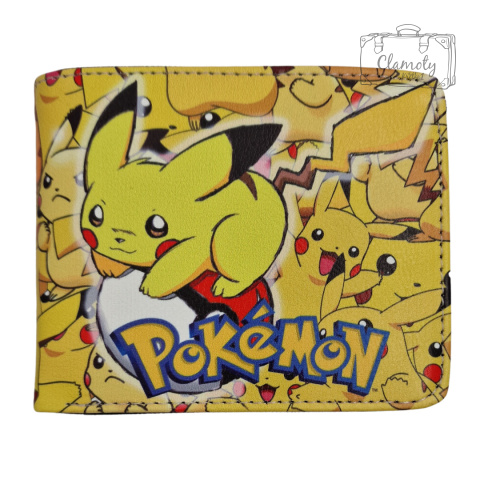 Portfel Rozkładany Pokemon Pikachu Żółty przód
