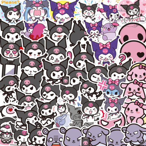Zestaw Naklejek StickerBomb Kuromi Hello Kitty