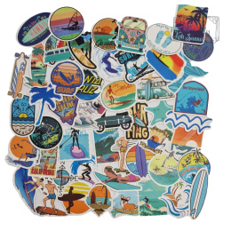 Zestaw Naklejek Wlepki StickerBomb Surf Surfing