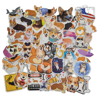 Zestaw Naklejek Wlepki StickerBomb Pies Corgi 3 N214