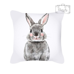Pillow Case Gray Bunny 45x45