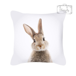 White Pillow Case Bunny 45x45
