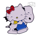 Przypinka Metalowa Hello Kitty & Snoopy Pin