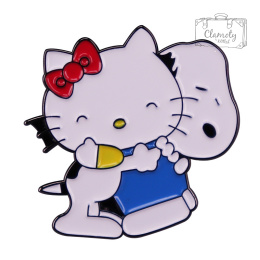 Przypinka Metalowa Hello Kitty & Snoopy Pin