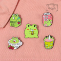 Przypinka Metal Żabka z Bubble Tea Frog Pin