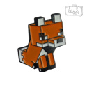 Przypinka Metalowa Minecraft Lisek Lis Game Fox