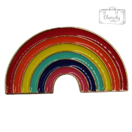 Przypinka Metalowa Kolorowa Tęcza Rainbow
