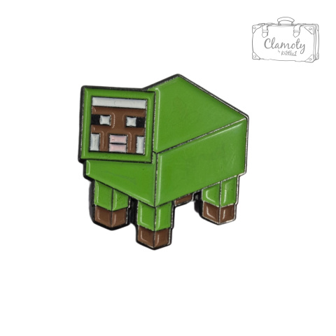 Przypinka Metalowa Minecraft Game Zombie Owca