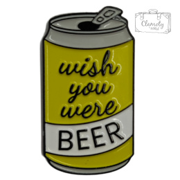 Przypinka Metalowa Wish You Were Beer Puszka Piwo