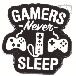 Przypinka Metal Gamers Never Sleep Pady Game Pin