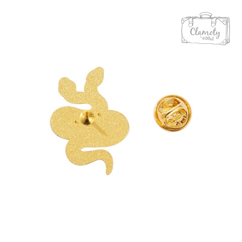 Przypinka Metal Wąż na Księżycu Snacke Moon Pin
