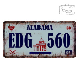 Tablica Ozdobna Blacha Alabama EDG 560 Retro Vintage
