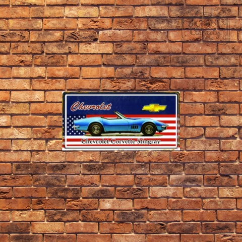 Tablica Ozdobna Blacha Chevrolet Corvette Stingray Retro Vintage