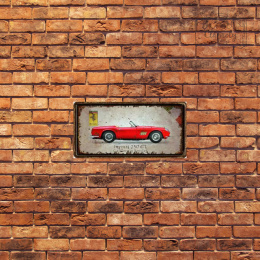 Tablica Ozdobna Blacha Ferrari 250GT Retro Vintage