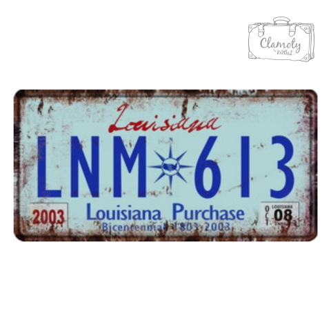 Tablica Ozdobna Blacha Louisiana Purchase LNM 613 Retro Vintage