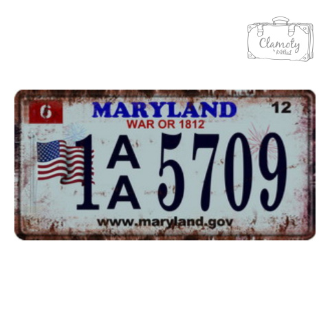 Tablica Ozdobna Blacha Maryland War Or 1812 Retro Vintage