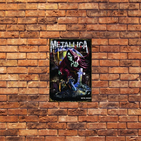 Tablica Ozdobna Blacha Metallica Band Two Retro Vintage