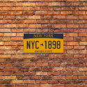 Tablica Ozdobna Blacha New York NYC 1898 Retro Vintage