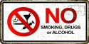 Tablica Ozdobna Blacha No Smoking Drugs Or Alcohol Retro Vintage