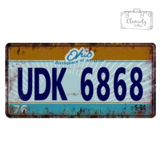 Tablica Ozdobna Blacha Ohio UDK 6868 Retro Vintage