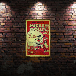 Tablica Ozdobna Blacha Old Disney Mickey Mouse Retro Vintage
