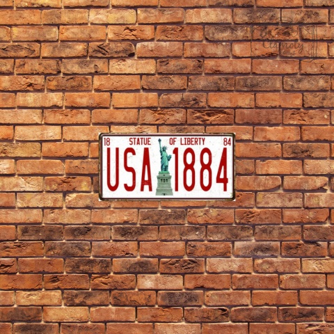 Tablica Ozdobna Blacha Statue Of Liberty USA 1884 Retro Vintage