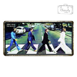 Tablica Ozdobna Blacha The Beatles Band On Abbey Road Retro Vintage
