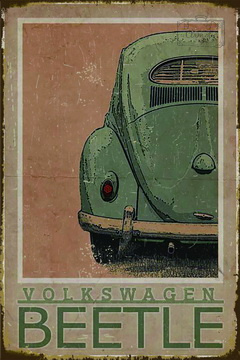 Tablica Ozdobna Blacha VW Beetle Old Car Retro Vintage