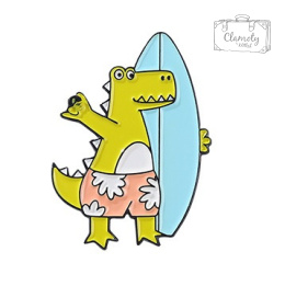 Metal Pin Krokodyl Surfer Surf