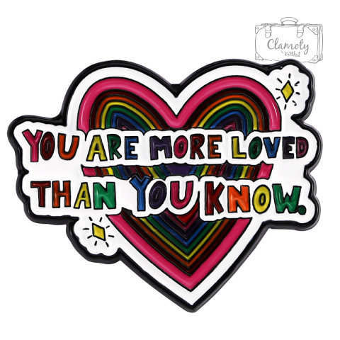 Metalowa Przypinka Serce More Loved