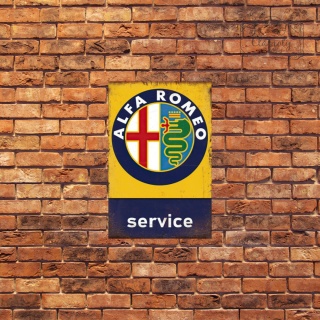 Tablica Ozdobna Blacha Alfa Romeo Service Retro Vintage