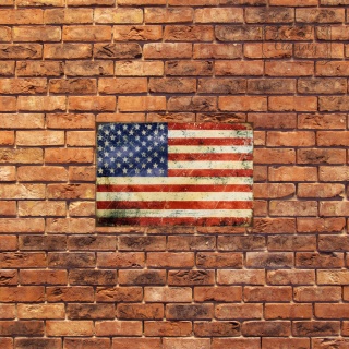 Tablica Ozdobna Blacha American Flag Retro Vintage