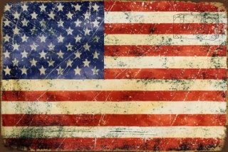 Tablica Ozdobna Blacha American Flag Retro Vintage