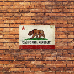Tablica Ozdobna Blacha California Republic Bear Retro Vintage