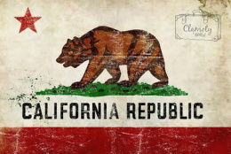 Tablica Ozdobna Blacha California Republic Bear Retro Vintage
