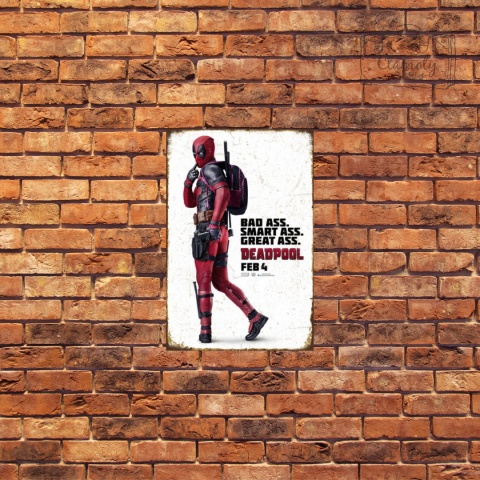 Tablica Ozdobna Blacha Deadpool Marvel Retro Vintage