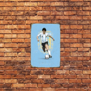 Tablica Ozdobna Blacha Diego Maradona Argentyna Retro Vintage