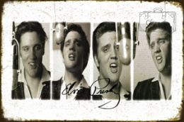 Tablica Ozdobna Blacha Elvis Presley Four Picture Retro Vintage