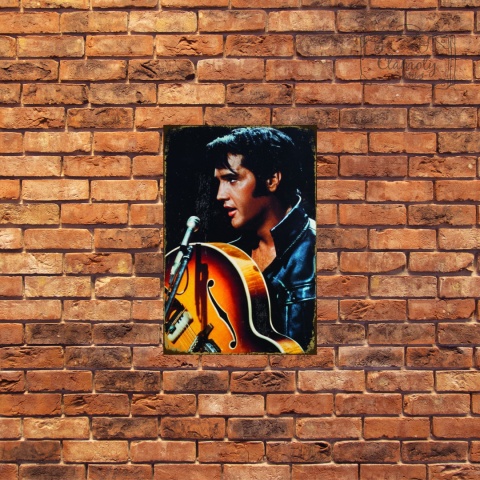 Tablica Ozdobna Blacha Elvis Presley Singer Two Concert Retro Vintage