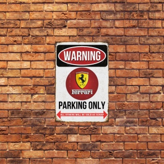 Tablica Ozdobna Blacha Ferrari Parking Only Retro Vintage