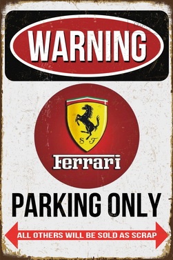 Tablica Ozdobna Blacha Ferrari Parking Only Retro Vintage