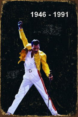Tablica Ozdobna Blacha Freddie Mercury Singer Retro Vintage