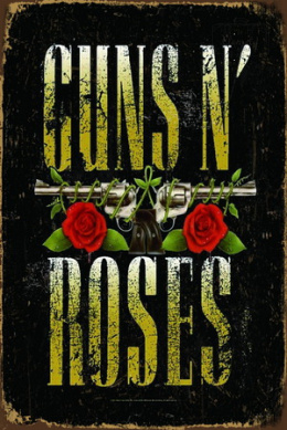 Tablica Ozdobna Blacha Guns N' Roses America Retro Vintage