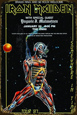 Tablica Ozdobna Blacha Iron Maiden Band Live Koncert Retro Vintage