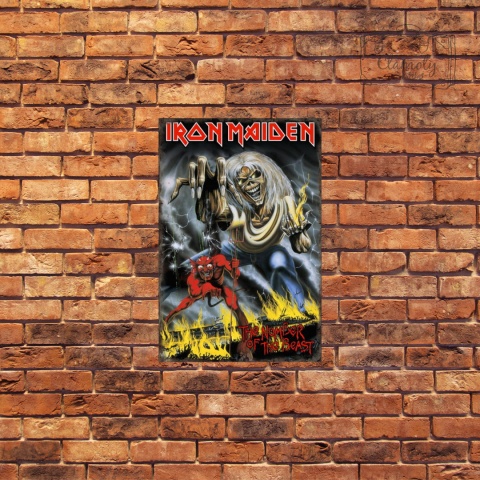 Tablica Ozdobna Blacha Iron Maiden Heavy Metal Band Retro Vintage